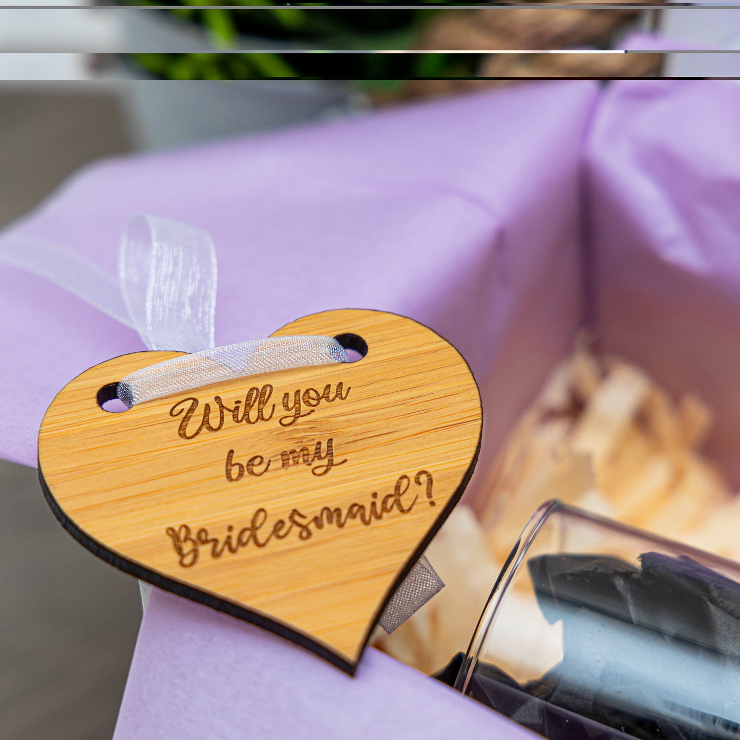 Bridesmaid Proposal Giftbox with Engraved Champagne Glass  - Always Looking Good -   