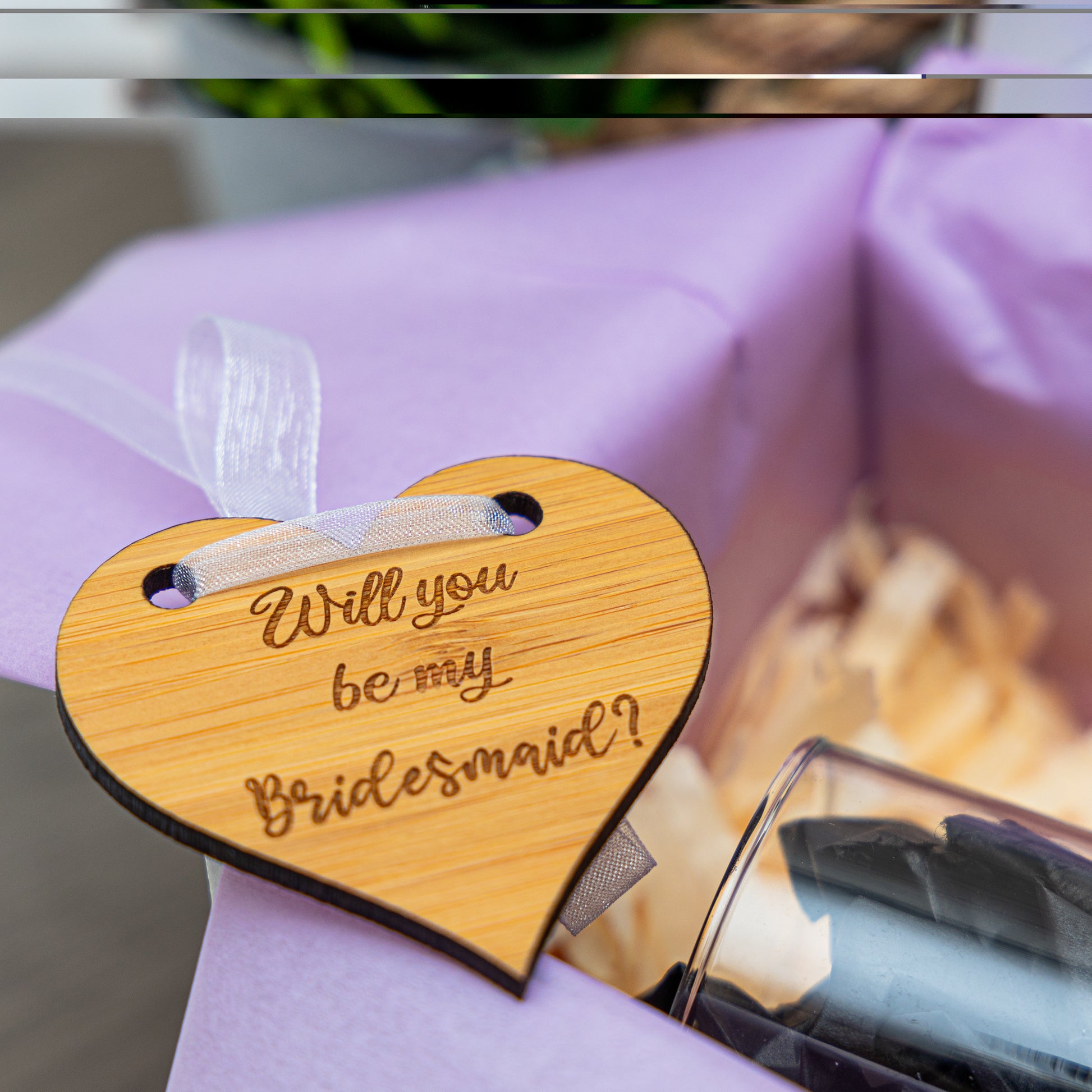 Bridesmaid Proposal Giftbox with Engraved Champagne Glass  - Always Looking Good -   