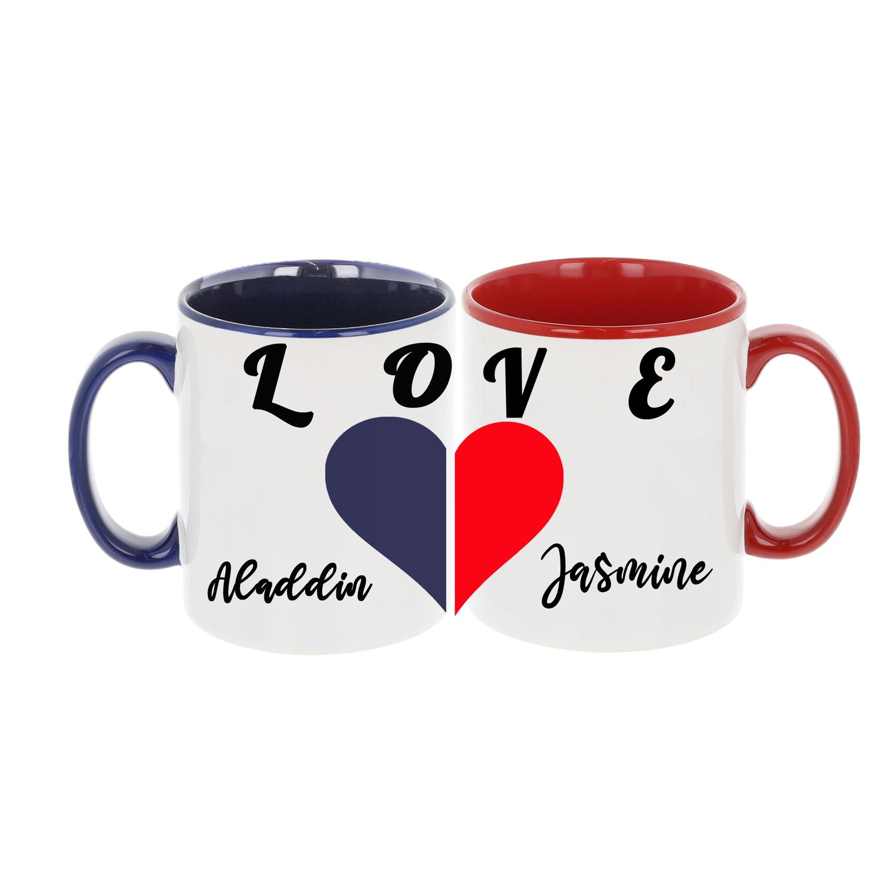 Personalised Couples Matching Heart Filled Mug Set  - Always Looking Good - His & Hers Empty  