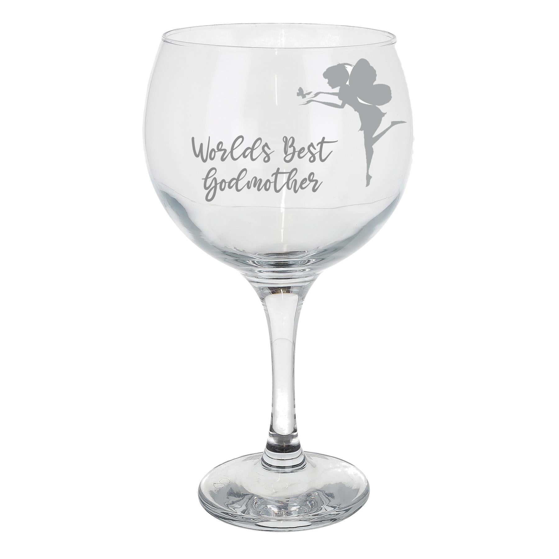 Engraved Personalised Gin Glass Gift for Godmother  - Always Looking Good -   