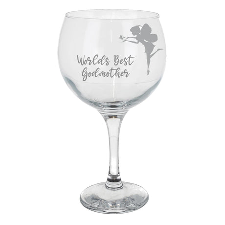 Engraved Personalised Gin Glass Gift for Godmother  - Always Looking Good -   Godmother gin glass 