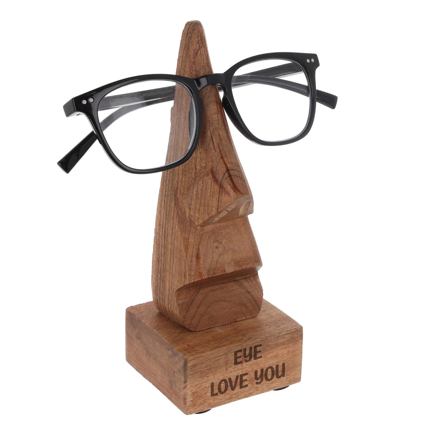 Personalised Engraved Wooden Face Glasses Holder  - Always Looking Good - Face  