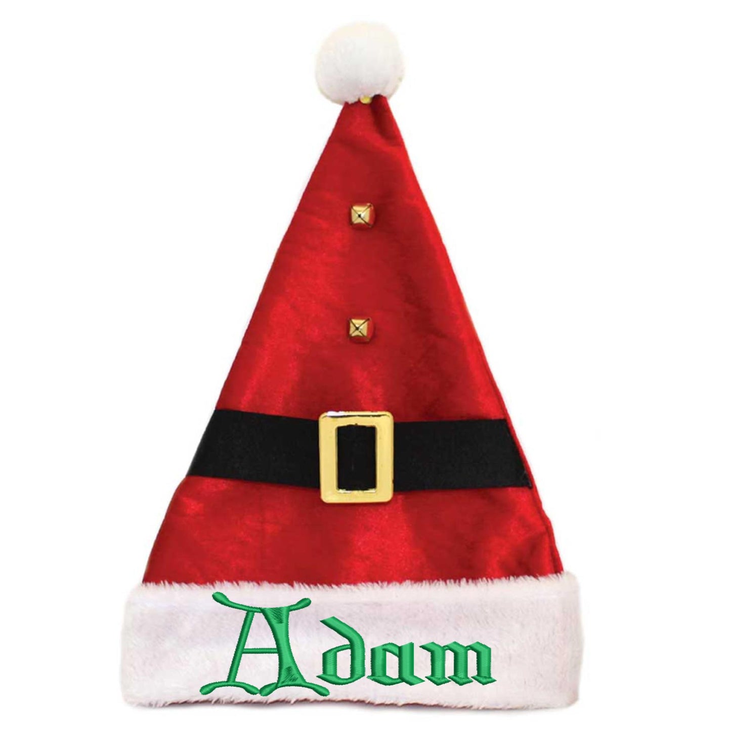 Personalised Embroidered Christmas Santa Hat With Bells  - Always Looking Good -   