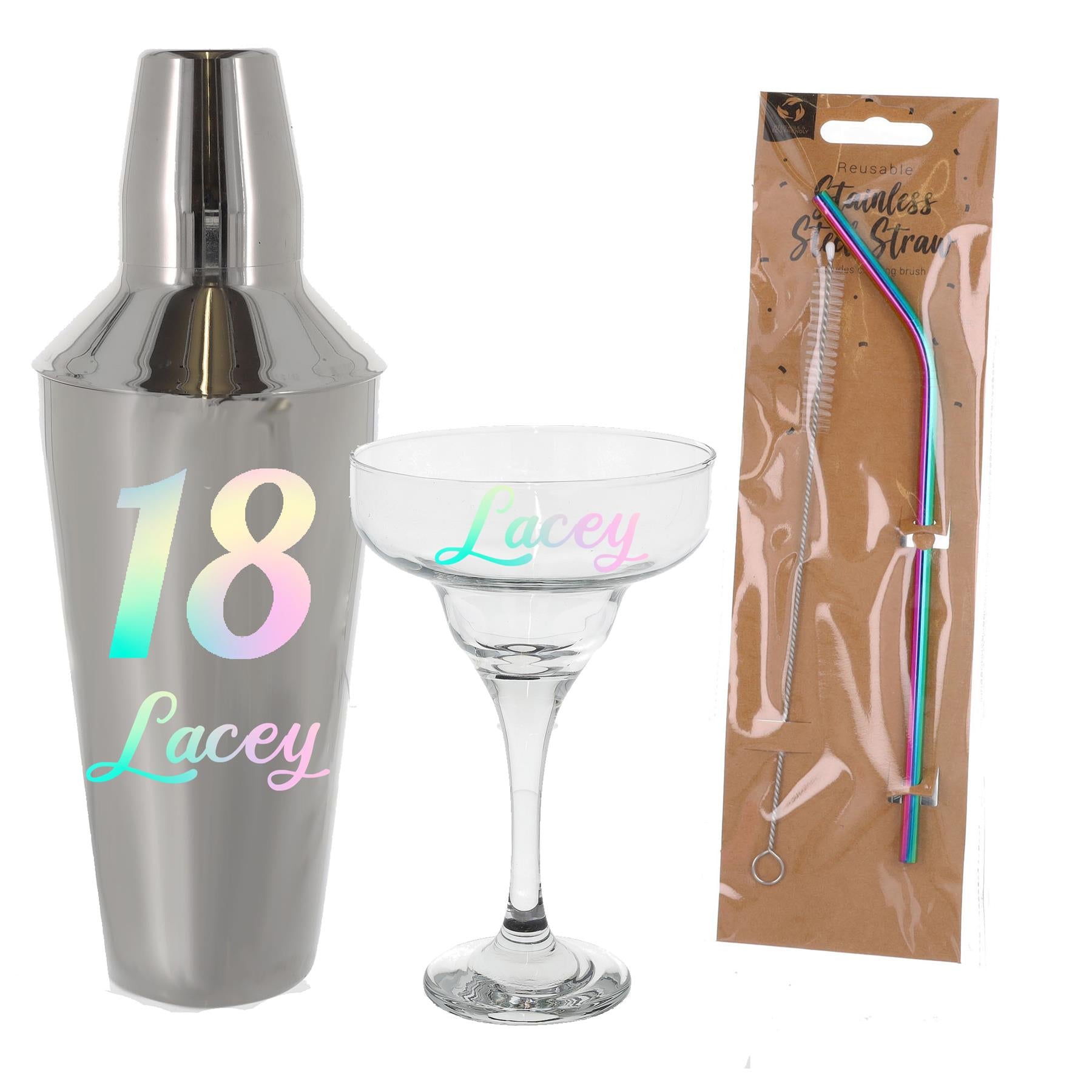Personalised 18th Birthday Margarita Cocktail Shaker Set  - Always Looking Good - Full Set  