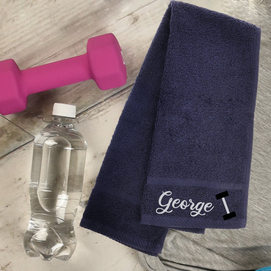 Personalised Embroidered Gym Sweat Sports Towel  - Always Looking Good -   