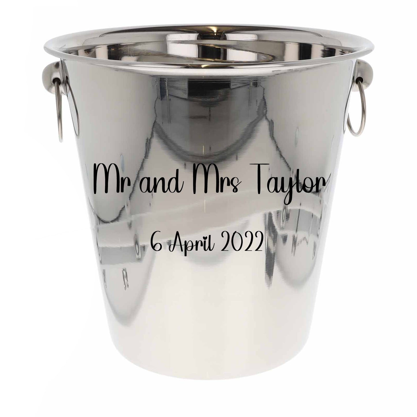 Personalised Any Text Any Font Ice Bucket With Matching Champagne Glasses  - Always Looking Good -   