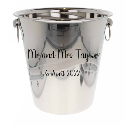 Personalised Any Text Any Font Ice Bucket With Matching Champagne Glasses  - Always Looking Good -   