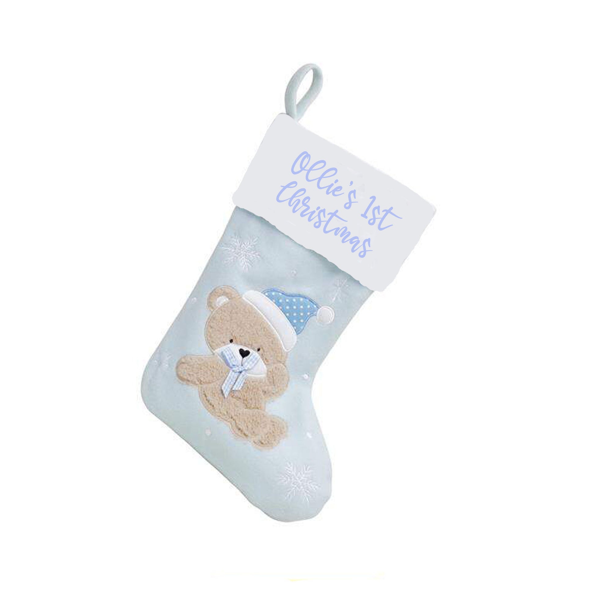 Personalised Baby's 1st Christmas Bear Stocking Sentimental Keepsake  - Always Looking Good -   