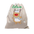Personalised Embroidered Large Grey Christmas Design Sack  - Always Looking Good - Reindeer  