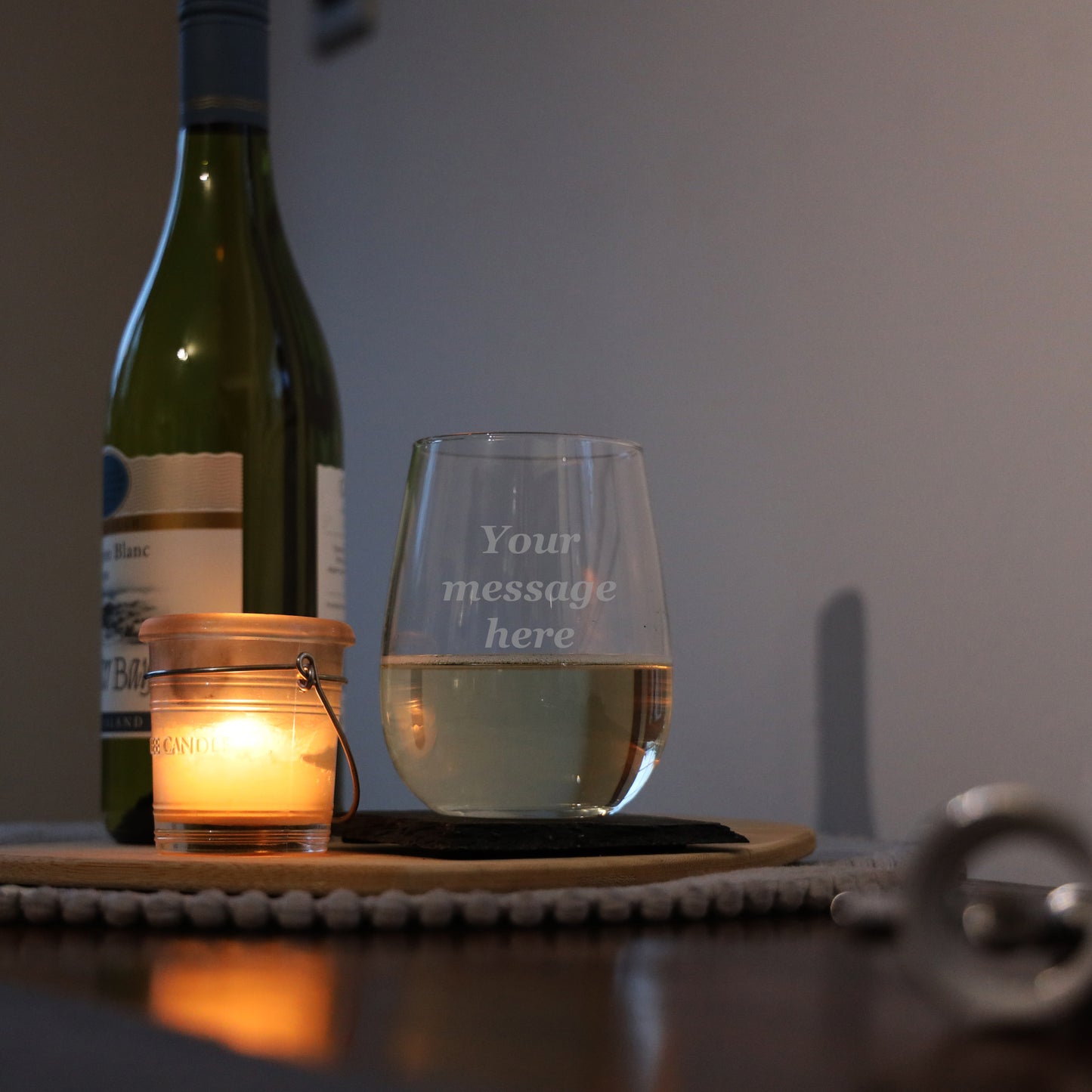 Create Your Own Stemless Personalised Engraved Stemless Wine Glass  - Always Looking Good -   