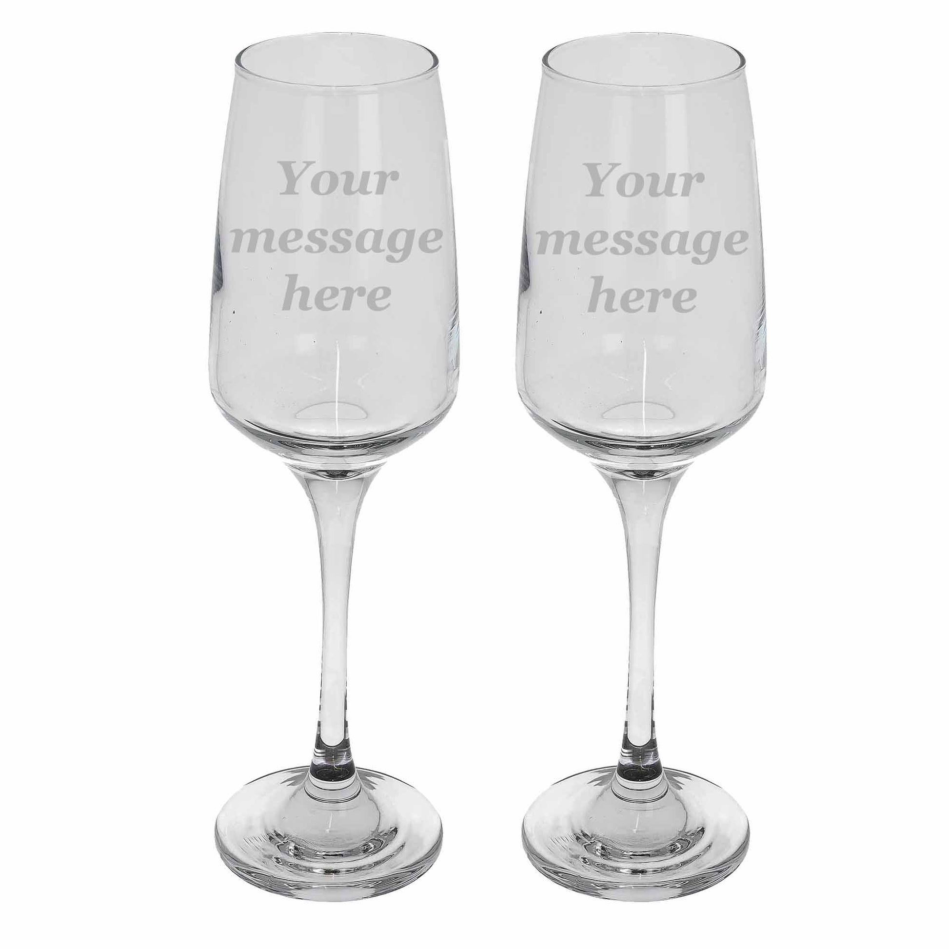 Create Your Own Tallo Personalised Engraved Champagne Flute Set  - Always Looking Good -   