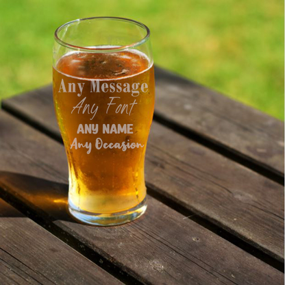 Create Your Own Beer or Lager personalised pint glass - Always Looking Good -   