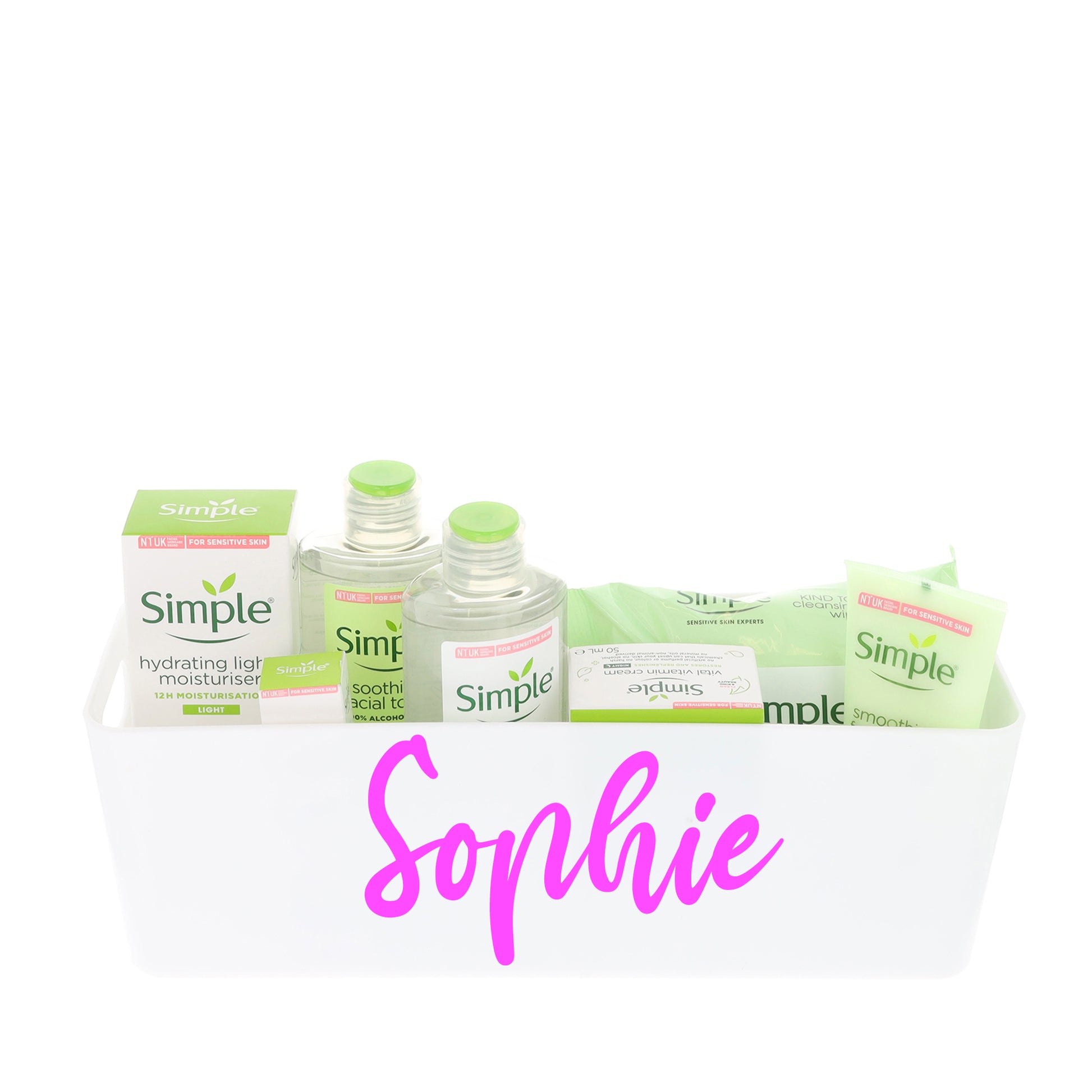 Simple Skincare Filled Personalised Storage Gift Box  - Always Looking Good - Large White 